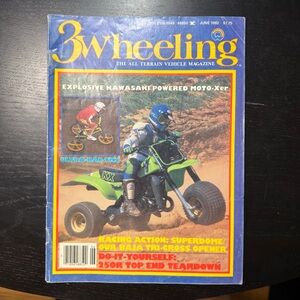 3 Wheeling Magazine June 1982 Kawasaki KX ATC 250R Baja Tri Cross Racing ATV